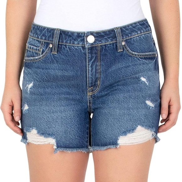 Seven 7 Jeans NWT Weekend Shorts Denim Short Size 16 Women’s Fray Hem Distressed - Picture 1 of 9